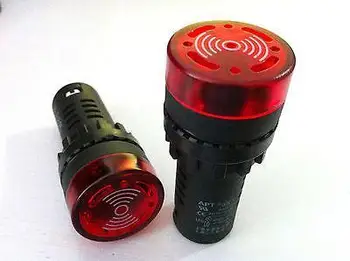2VNT Saugus Signalo AC 220 V, Mini Sirena, garsinis signalas Šviesos Lempos