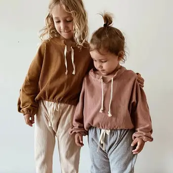 2VNT Vaikams, Kūdikių Mergaitės Bamblys Velvetas Marškinėliai Topai+Kelnės, Antblauzdžiai Drabužių Rinkiniai