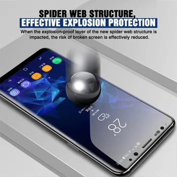 2VNT Visą Lenktas Apsauginis stiklas ant Samsung Galaxy S8 S9 S6 S7 krašto Plius Screen Protector, Grūdinto Stiklo Pastaba 8 9 Filmas
