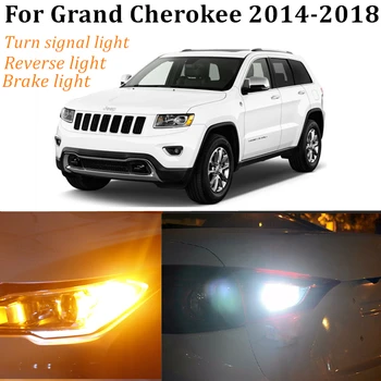 2x Automobiliams, Led Lemputes Jeep Grand Cherokee-2018 M. Galiniai signalo Lemputė Atgal į Viršų Atbulinės eigos Stabdžių Posūkio Signalo žibintai