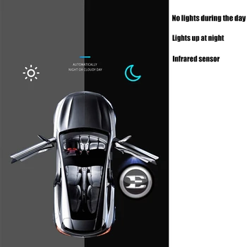 2X Gaisro Arklio Logotipas Belaidžiu Infraraudonųjų spindulių Jutiklį, Automobilių Durų LED Lazerių Projekcijos Sveiki atvykę Šviesos HD Dekoratyvinės Šviesos Mustang