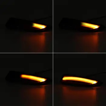 2x Teka Posūkio Signalo Lemputė LED Pusėje valdomi Išoriniai galinio vaizdo Veidrodėliai Dinamiškas Indikatorius, Indikatorių 