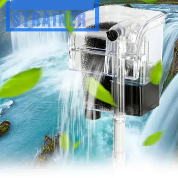 3 1. Mini Akvariumas, Filtras, Vandens, Deguonies Cirkuliacijos Siurblio Išjungimo Akvariumas, Krioklys, Filtro Siurblys, Skirtas Žuvų Bakas 3W Kabinti Išorės