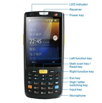 3.5 Colių Patikima PDA Delninukas Pramonės Windows Mobile 6.5, GPS WIFI 1D Lazerinis brūkšninių kodų Skaitytuvas Duomenų Terminalo