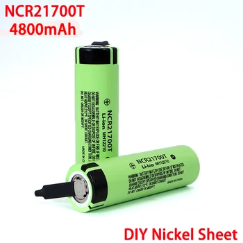 3.7 V NCR21700T 4800mAh, li-lon baterija 21700 15A 5C Normų Įvykdymo trijų komponentų Elektrinių automobilių ličio baterijos PASIDARYK pats Nikelio lakštai