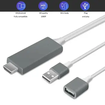 3 in 1, USB į HDMI suderinamus su Garso Veidrodis Mesti Kabelis, skirtas 