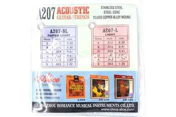 3 Rinkiniai Alice A207-SL-Akustinės Gitaros Stygos Fosforinės Bronzos Spalvos Lydinio Žaizdos&Nerūdijančio Plieno Stygos