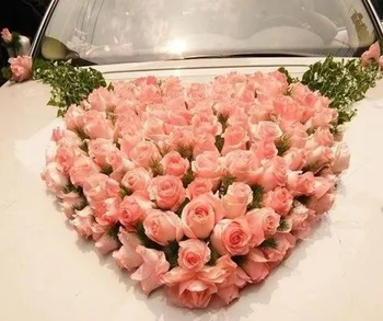 30*32.5 cm Vieną Širdį Dirbtinio Plastiko Rėmas Gyvis Su Gėlių Putų Purvas Vestuves Gėlių Išdėstymas Automobilių Apdailos