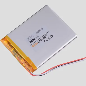 306075 3.7 V 2000mAh Li-Polimero Li-ion Baterija GPS Tablet PC 