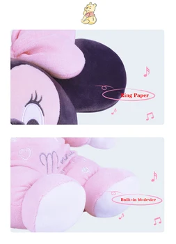 30cm Disney Mickey Mouse Minnie ančiukas Donaldas Mikė Pūkuotukas su Žiedu Popieriaus Kūdikių Soother Lėlės, Pliušiniai Daiktai, Žaislai, Kalėdų Dovanos Vaikams