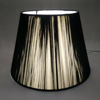 30cm E27 Art Deco Lempa atspalvių stalo lempos juodos spalvos apvali medžiaga umbra modernaus stiliaus lempos gaubtas, skirtas namų puošybai