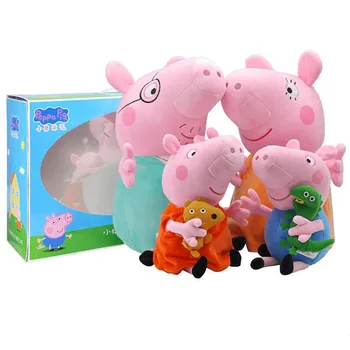 30cm Peppa Pig George ' Pepa Pig Šeimos Pliušiniai Žaislai Alsuoja Lėlės Šalies Krepšiai Papuošalai Keychain Žaislai Vaikams, Gimtadienio, Kalėdų Dovanos