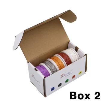 30m/box 98ft 20AWG Lanksti Silikoninė Viela 5 spalvų Derinys dėžutė 1? 2 paketas Elektros Laidais Linija Vario