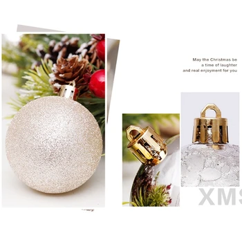 30pcs 6cm Kalėdų Kamuoliukus Apdailos Aukso Skaidrus Kabinti Kalėdų Eglutės Ornamentu
