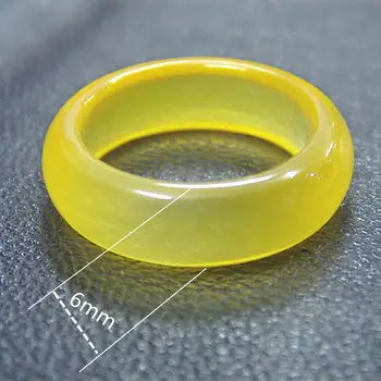 30pcs geltona chalcedony papuošalai žiedas 6mm Žiedai Moterims Sklandžiai Žiedai Elegantiškas Aukščiausios Kokybės Sužadėtuvių Dovana, Papuošalai