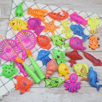 30Pcs Vaikų Magnetinio Žvejybos Žaislas, Žaisti Vandens žaislai Žuvų Lazdele Net Nustatyti Vaikams Lauko Žaidimo Žaislas Su Pripučiamas Baseinas Pripūtimo
