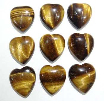 30pcs Širdies formos, karoliukai, Nr. Hole natūralaus akmens Kvarco kristalo agates malachito cabochons karoliukai 25*23 mm, 