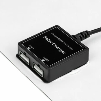 30W 12V Dual USB Lanksčias Saulės Skydelis Rinkinys Krokodilas Įrašą Lauko Automobilinis Įkroviklis Baterijos Įkrovimo Galia