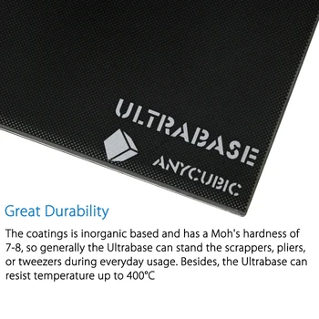 310*310mm heatbed Ultrabase 3D Spausdintuvas Platforma Šildomos Lova Statyti Paviršiaus Stiklo plokštė 310x310x4mm už Ancyubic MK2 MK3 inspektas