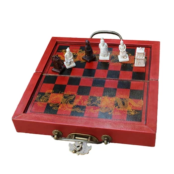 32 Gabalus Terracottaer Karių, Karių Skaičius Šachmatų Rinkinį su Lankstymo stalo Žaidimas