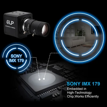 3264X2448 8.0 Megapikselių USB CCTV Kameros Modulis PCB 5-50mm varifocal lens 