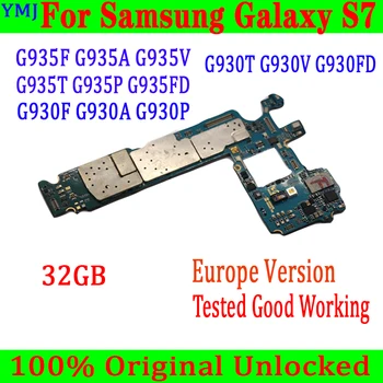 32GB Samsung Galaxy S7 G930F G930FD G935F G935V G935T G935FD Plokštė Originalus atrakinti Su Pilna Žetonų 
