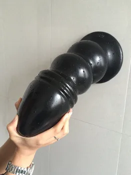 33*12.6 cm Super didelis Analinis Kaištis Dildo jokios vibracijos Juoda Išangės Masažas didžiulis analinis dilator Erotinis Sekso žaislas milžinišką analinis dildo butt plug