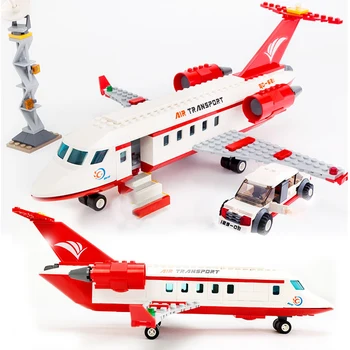 334pcs City Tarptautinis oro Uostas Statybinių Blokų Rinkinius Privačiu Lėktuvu Plytų Modelis Suderinamas Vaikams Kūrėjas Žaislai Vaikams Dovanų