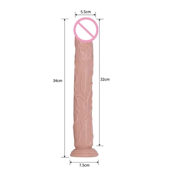 34cm arklių didelis dildo realus gyvūnų vibratorių moterų vibratorių vibratorius suaugusiųjų sekso žaislai silikono siurbtukas dildo didžiulis