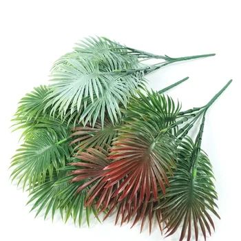 35cm 5 Šakių Atogrąžų Palmių Dirbtiniai Augalai Netikrą Palmių Lapai Plastiko Monstera Medžio Šaką Augalų Sienos, Namo, Sodo Dekoro
