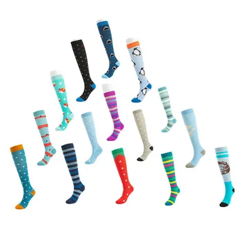36 stilius suspaudimo puskojinės unisex gydymo reljefiniai venų maratonas sporto slėgio kojinės laimingas juokinga tendencija Ilgas kojines