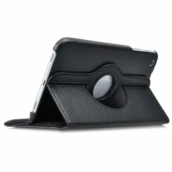 360 Laipsnių Besisukantis PU Odos Flip Case Cover for Samsung Galaxy Tab 3 8.0