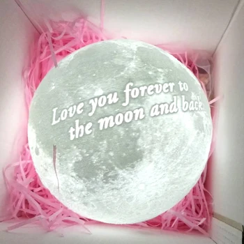 3D Aukštos Kokybės Mielas Mėnulis Naktį Šviesos Užsakymą Nuotraukas Lempa, Spalva Pakeisti Namų Vaikų Kambario Dekoracija Led Žibintai Kalėdų Dovana