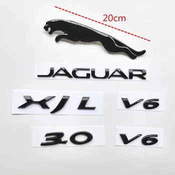 3D Automobilių Lipdukas 3.0 5.0 V6, V8 XE XF XJL Laišką, Galiniai Emblema Ženklelio Lipdukai Jaguar XE XF XJL E-TEMPAS F-TEMPAS F-TYPE Automobilio Stiliaus