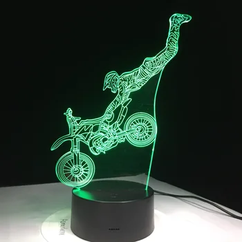 3d bulbing šviesos žaislai Motociklo LED Nakties Šviesos 7 Spalvų Permainingi Stalo Lempa Akrilo plokštės vaikų naktinė lempa Lamparas