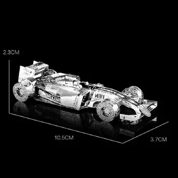 3D Galvosūkis, Metalo Modelio Rinkinio F1 Lenktynių Automobilių Voiture Asamblėjos PASIDARYK pats pjovimas Lazeriu Žaislų Kolekcija Surenkamieji Įspūdį Modelių, Žaislas Suaugusiems