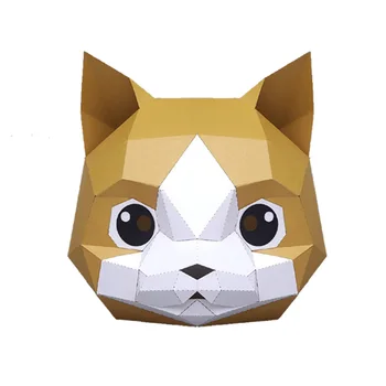 3D Gyvūnų Katės Kaukė Kūrybos rankų darbas Šalis Kaukė 
