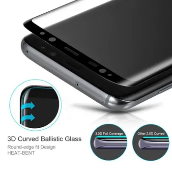 3D Išlenkti Visiškai Padengti Grūdinto Stiklo Samsung Galaxy S8 S8 Plius 9H Screen Protector Apsauginė Plėvelė, Skirta Samsung Galaxy S8 Plius