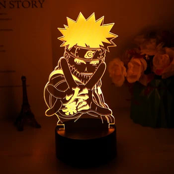3d Lempos Naruto Hinata Hyuga Pav naktinė lempa Vaikams Mergina Miegamasis Dekoro Spalva Keičiasi Baterija Usb Led Nakties Šviesos Naruto Dovana
