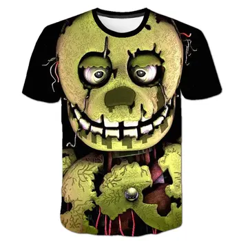 3D Marškinėliai Penki Naktį Fredis Aukštos Kokybės Vaikų marškinėliai Berniukų/Mergaičių Drabužius Kid ' s T-shirt Kpop FNAF Animacinių filmų anime Tees