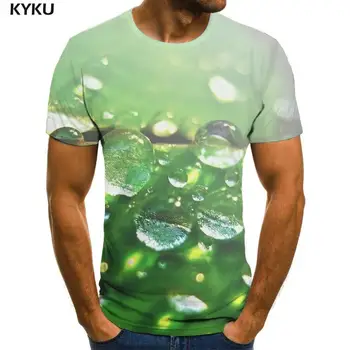 3d Marškinėlius Vandens Lašas T-shirt Vyrai Žalia Marškinėlius Spausdinti Miško Tshirts Atsitiktinis Naujų Anime Drabužius Mens Drabužių Punk Rock Spausdinti