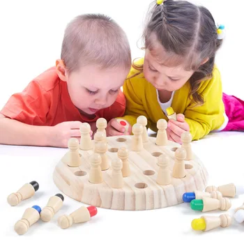 3D Medinio Atminties Šachmatų Kauliukai Žaidimas Šeimos Darbalaukio Laimingas Valdybos Jutimo Lentelė Įdomus Suaugusiems, Vaikams, Kūdikiams Švietimo Žaislai, Namų Plėtros
