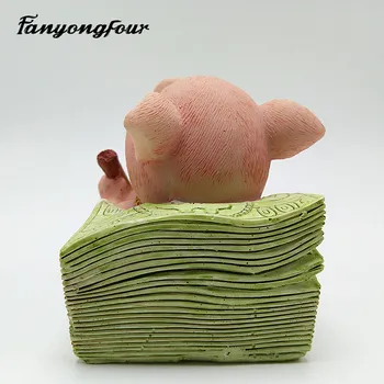3D Mielas Kiaulių Silikono Formos Minkštas Pyragas Pelėsių Dervos Gipso Šokolado Žvakė Saldainiai Pelėsių Nemokamas Pristatymas