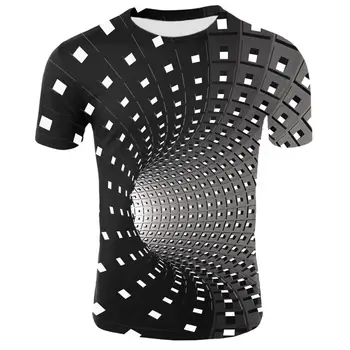 3D moterų ir vyrų T-shirt 3D sūkurys, print T-shirt 3D vertigo, juokingi Marškinėliai Juokinga T-shirt vyrams ir moterims