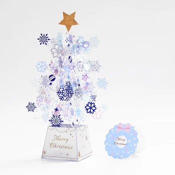 3D PET Mėlyna Rožinė Svajonė Crystal Star Kalėdų Eglučių Papuošalai atvirukas Atvirukas Linksmų Kalėdų, Naujųjų Metų Šalies Draugas, Dovana,
