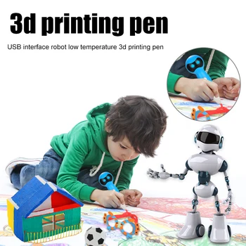 3D Rašinėti Pen LED Ekranas Robotas Formos Balsai Eilutę USB 3D Spausdinimo Pen JHP-Geriausias