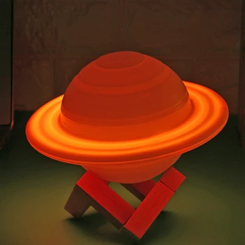 3D Spausdinimo LED Nakties Šviesa 16 Rūšių Apšvietimas Saturnas Lempa Vaikams, Vaikų Kambarį, Miegamasis su Nuotolinio Valdymo