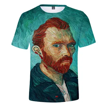 3d Spausdinimo Viršuje Vincent Van Gogh Marškinėliai Vyrams, Moterims Vaikas Marškinėlius Estetines