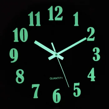 3D Šviesos Kabinti Laikrodžiai Šiuolaikinės Laikrodžiai Naktį Žibintai Apdailos PASIDARYK pats Akrilo Sieninis Laikrodis Trumpas Skaitmeninių Skaičius Tyliai Švyti Tamsoje
