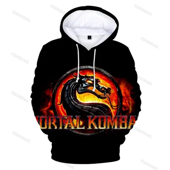 3D Žaidimas Mortal Kombat 11 Naujų Hoodies Palaidinukė Anime Cosplay Kostiumas Vyrams Moterims Vaikams Striukė su Gobtuvu Viršų